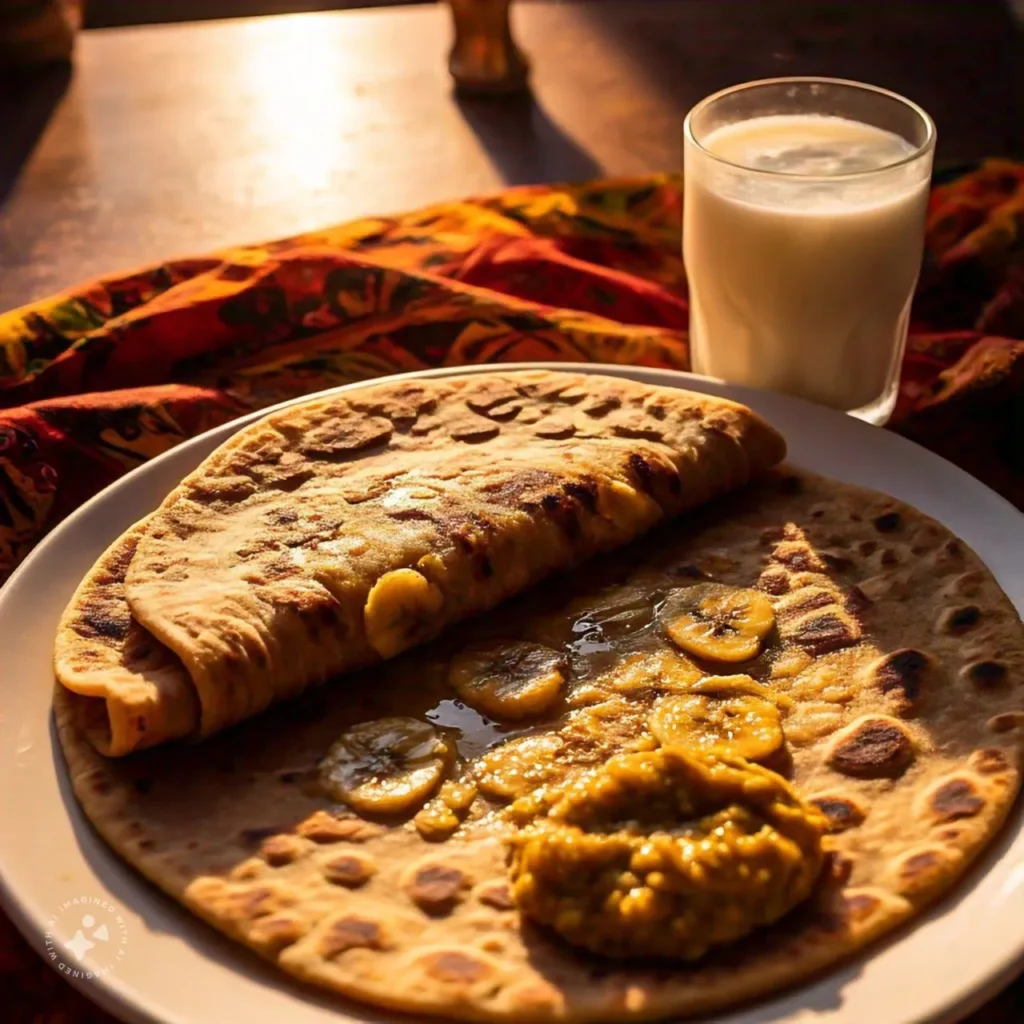 Raw banana paratha